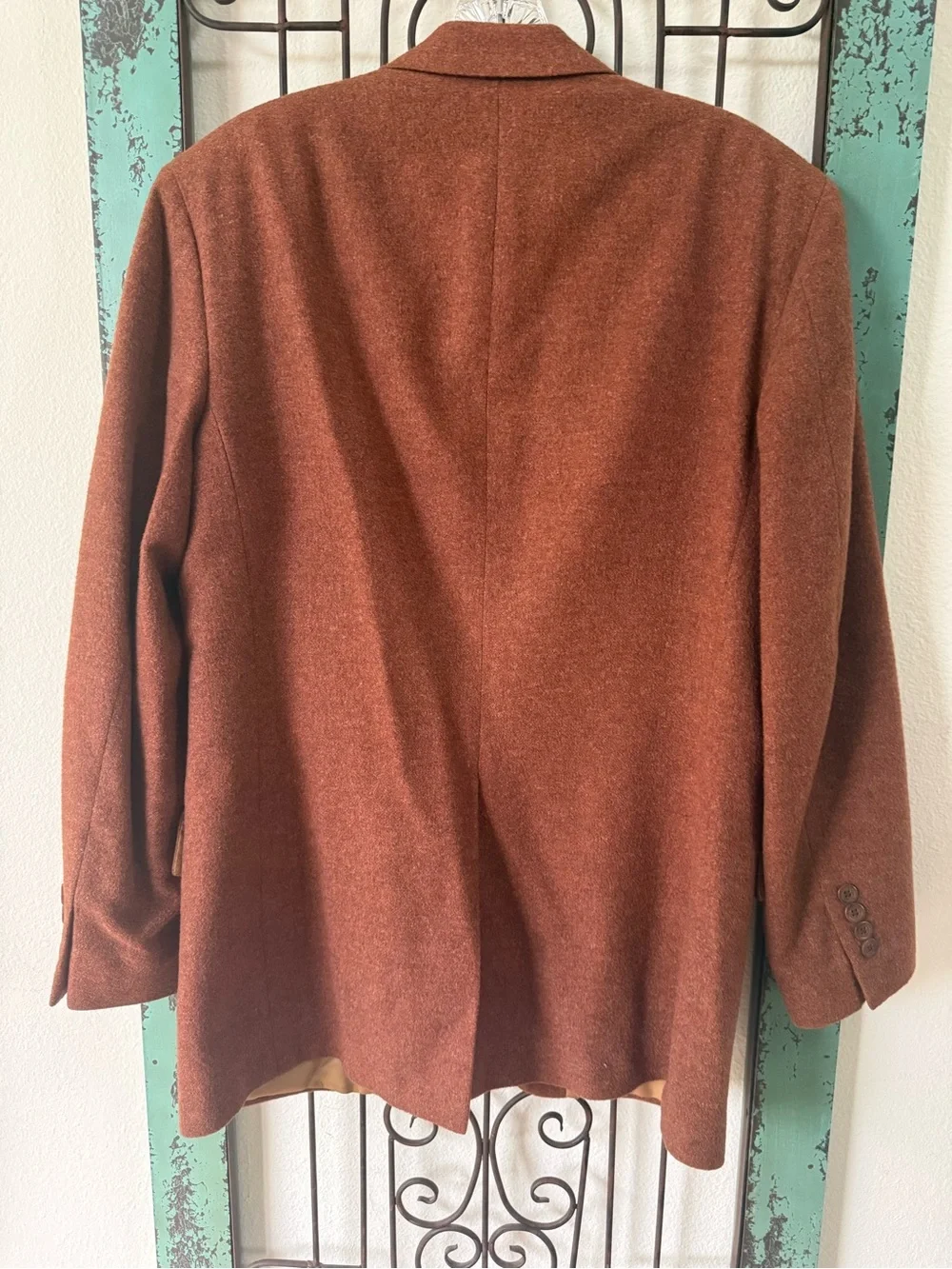 Vintage Dick Bruhn 100% Camel Hair Blazer Rust Brown Men’s Long Sport Coat 44